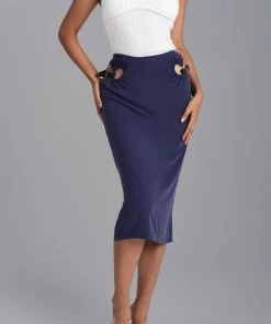 Bellabarnett CLOTHING Jelly Cutout Skirt - Navy