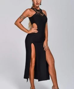 Bellabarnett CLOTHING Acacia Lace Cutout Midi Bandage Dress