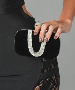 Bellabarnett Vex Diamond Clutch - Black