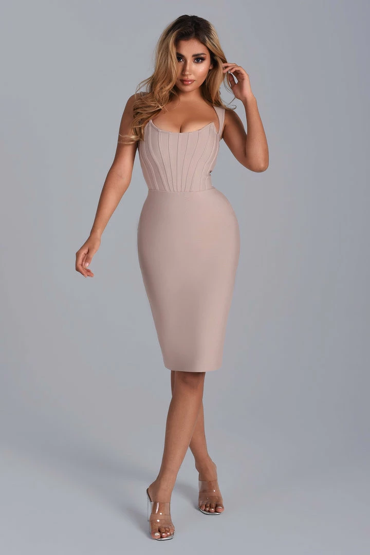Bellabarnett Margo Corset Midi Bandage Dress CLOTHING