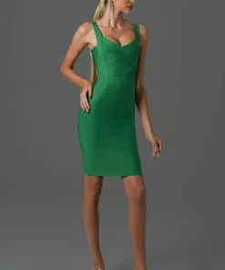 Bellabarnett Sukia Mini Bandage Dress - Green