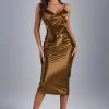 Bellabarnett Matilda Backless Satin Dress CLOTHING
