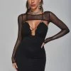 Bellabarnett Amethyst Mesh Mini Bodycon Dress CLOTHING