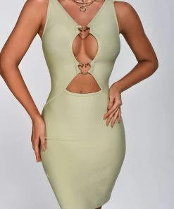Bellabarnett Martha Cutout Mini Bandage Dress - Green CLOTHING