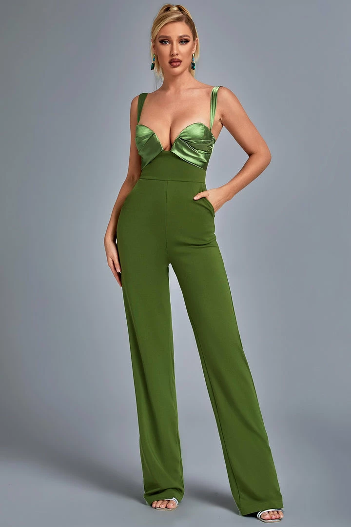 Bellabarnett Bace Satin Jumpsuit CLOTHING