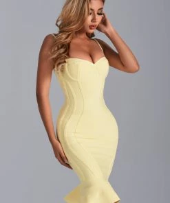 Bellabarnett Blake Mini Cocktail Dress - Yellow