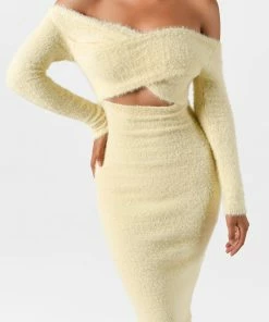 Bellabarnett Nicora Off Shoulder Midi Dress CLOTHING