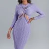 Bellabarnett Suki Long Sleeve Cutout Knit Dress