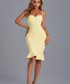 Bellabarnett Blake Mini Cocktail Dress - Yellow