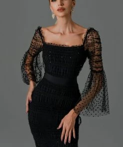 Bellabarnett Crana Mesh Maxi Dress CLOTHING