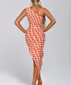 Bellabarnett Aisaly One Shoulder Midi Bandage Dress CLOTHING