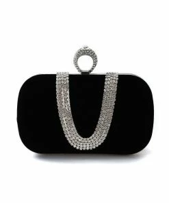 Bellabarnett Vex Diamond Clutch - Black