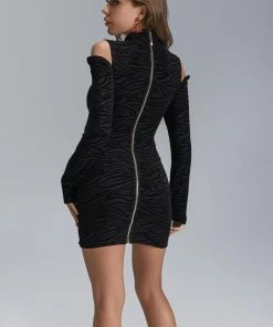 Bellabarnett Lizzi Zebra Cutout Mini Dress