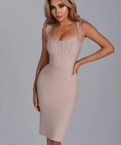 Bellabarnett Margo Corset Midi Bandage Dress CLOTHING