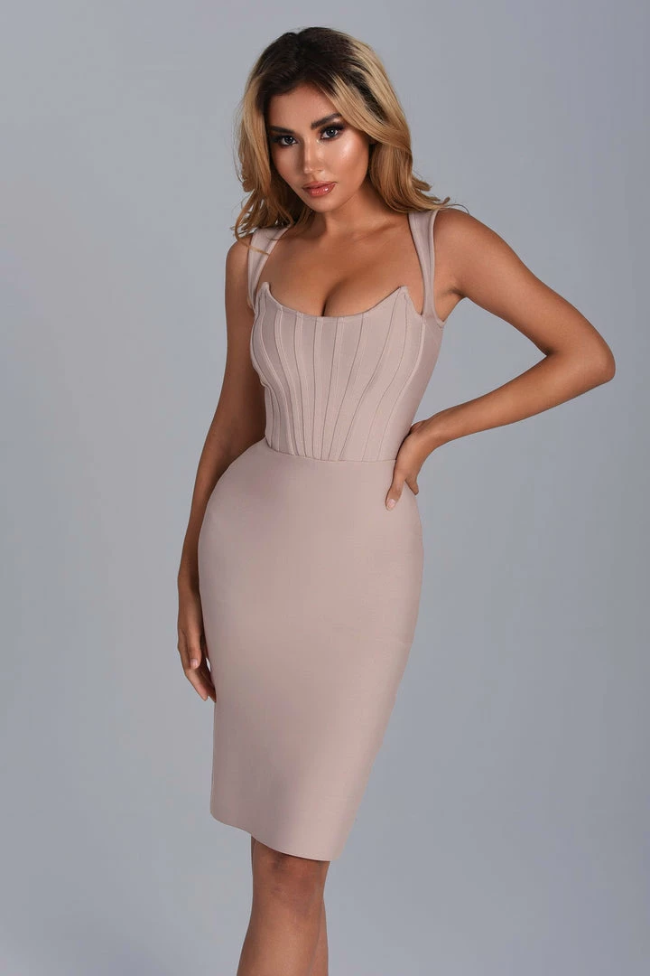 Bellabarnett Margo Corset Midi Bandage Dress CLOTHING