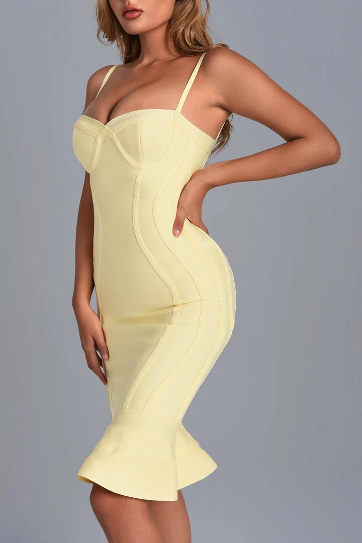 Bellabarnett Blake Mini Cocktail Dress - Yellow