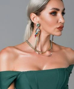 Bellabarnett CLOTHING Yasmin Parrot Diamonate Earrings