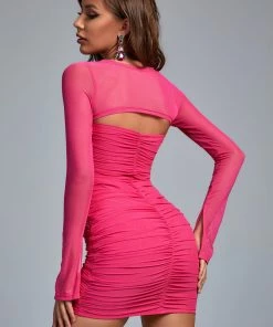 Bellabarnett Hanre Mesh Cutout Mini Dress CLOTHING