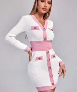 Bellabarnett CLOTHING Ratia Mini Knit Dress - White