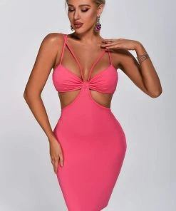 Bellabarnett Alana Cutout Midi Bandage Dress CLOTHING