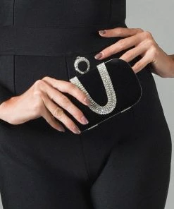 Bellabarnett Vex Diamond Clutch - Black