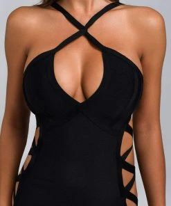 Bellabarnett Fanta Halter Mini Bandage Dress