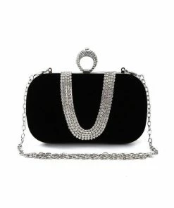 Bellabarnett Vex Diamond Clutch - Black