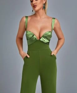 Bellabarnett Bace Satin Jumpsuit CLOTHING
