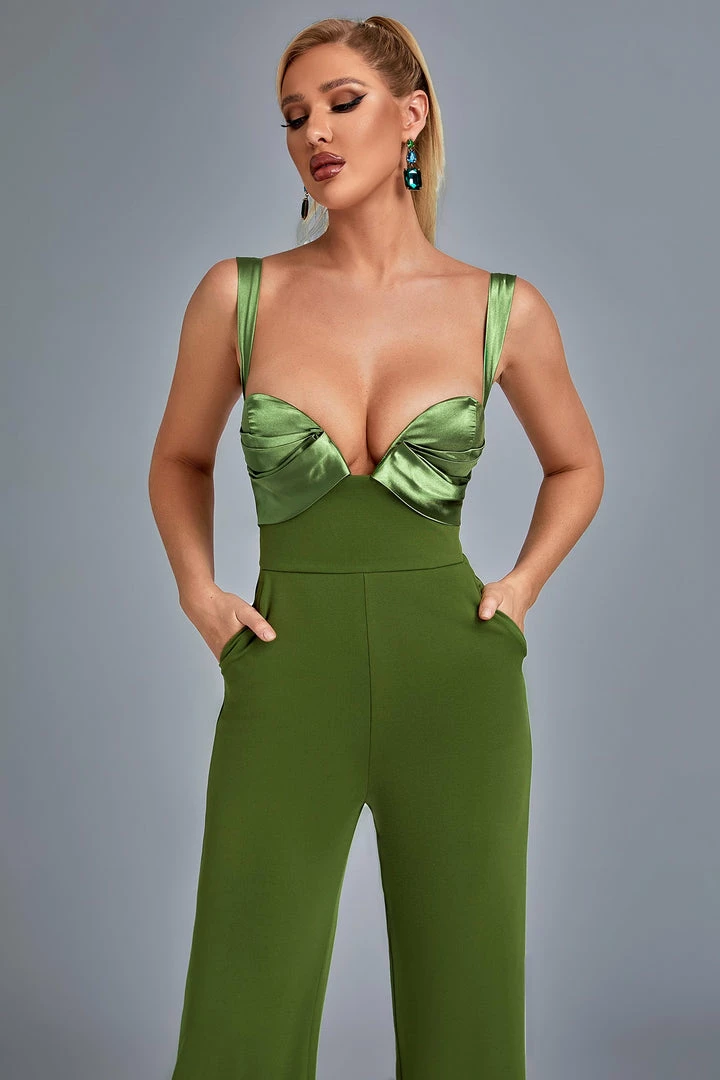 Bellabarnett Bace Satin Jumpsuit CLOTHING