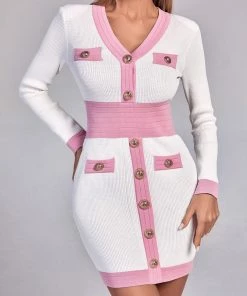 Bellabarnett CLOTHING Ratia Mini Knit Dress - White