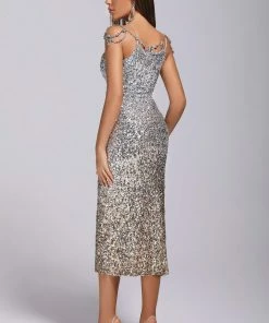 Bellabarnett Briella Sequin Diamonate Maxi Dress