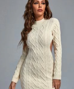 Bellabarnett Iuana Backless Mini Knit Dress CLOTHING