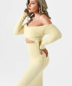 Bellabarnett Nicora Off Shoulder Midi Dress CLOTHING