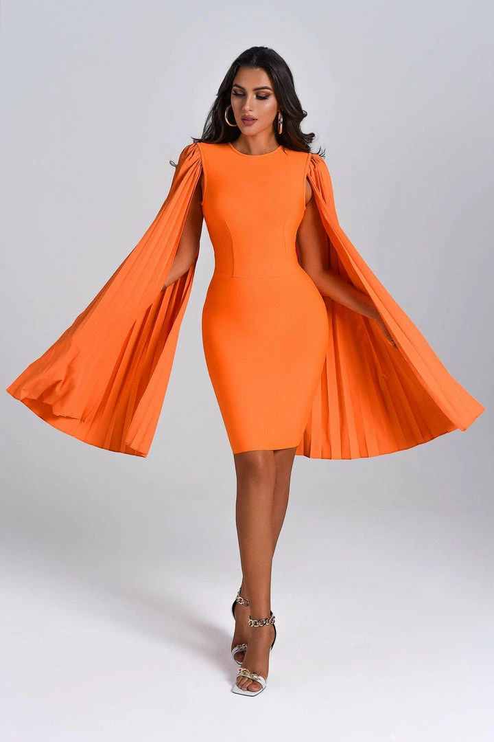 Bellabarnett Ronaldette Bandage Dress In Orange