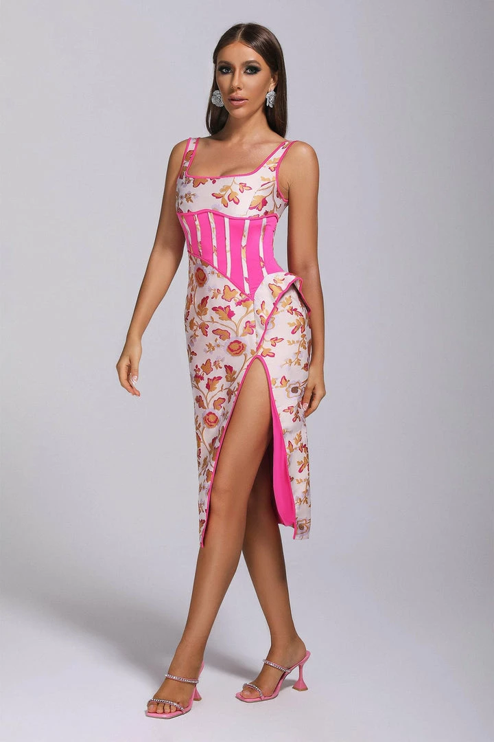 Bellabarnett CLOTHING Brook Jacquard Midi Dress