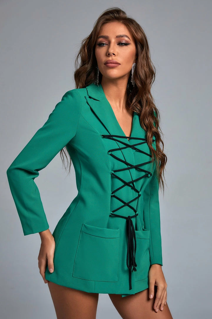 Bellabarnett CLOTHING Merni Lace Up Blazer