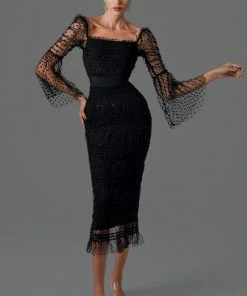 Bellabarnett Crana Mesh Maxi Dress CLOTHING