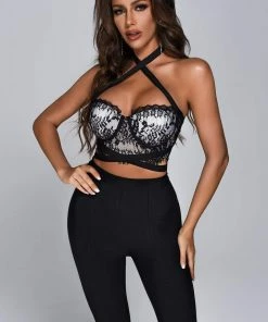 Bellabarnett Antonia Lace Bandage Jumpsuit CLOTHING