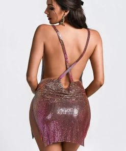 Tracking CLOTHING Suku Mesh Metallic Mini Dress