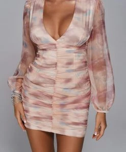 Bellabarnett Eunice Floral Mesh Mini Dress CLOTHING