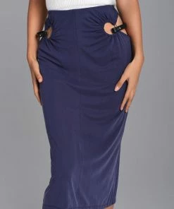 Bellabarnett CLOTHING Jelly Cutout Skirt - Navy