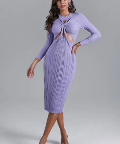 Bellabarnett Suki Long Sleeve Cutout Knit Dress