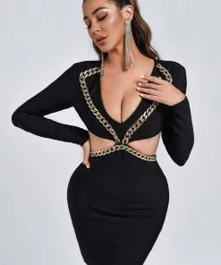 Tracking Marian Cutout Backless Mini Bandage Dress