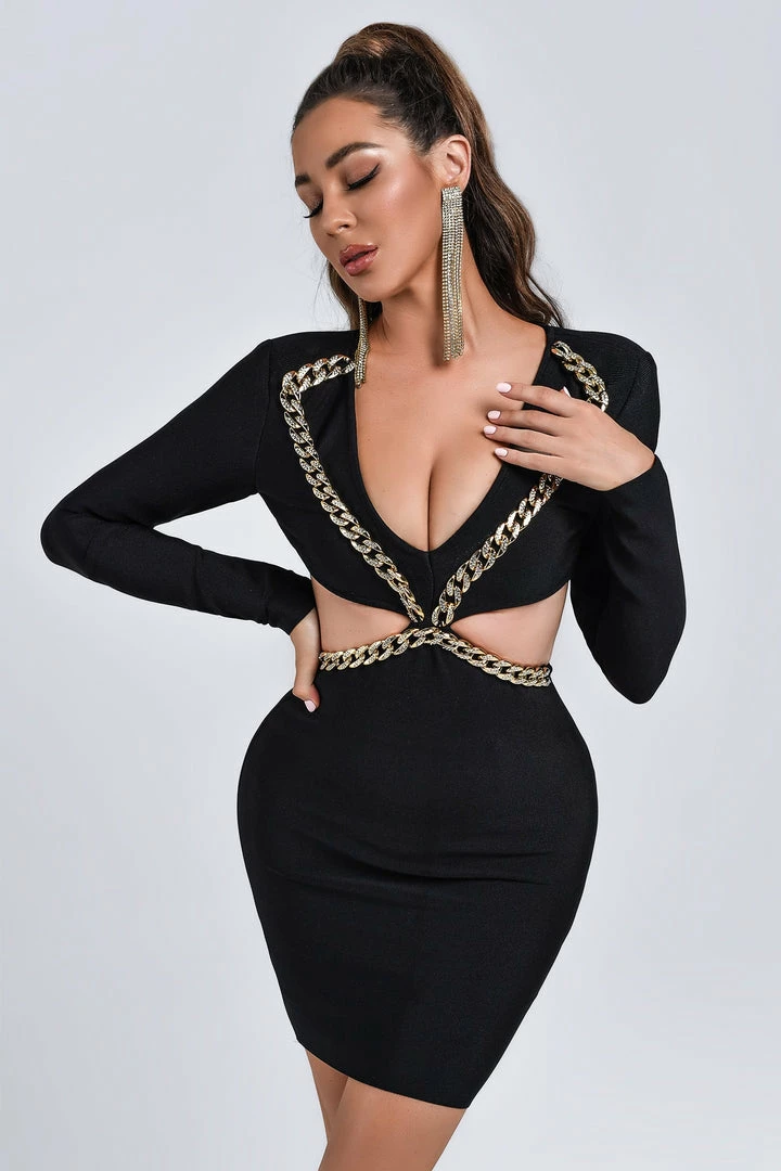 Tracking Marian Cutout Backless Mini Bandage Dress