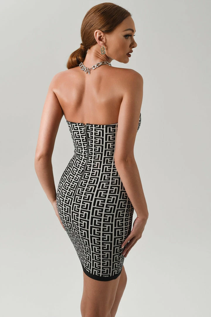 Preorder Metallic Color Dresses Aina Jacquard Blazer Dress Bandage Set