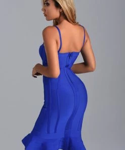 Bellabarnett CLOTHING Blake Mini Bandage Dress - Blue