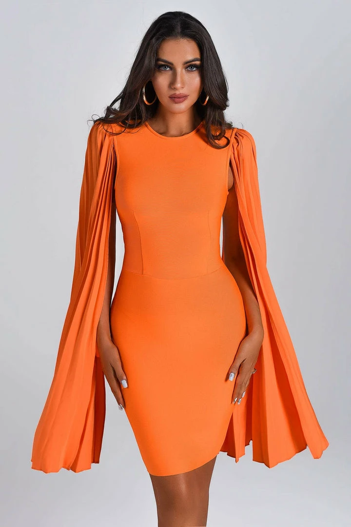 Bellabarnett Ronaldette Bandage Dress In Orange
