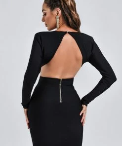 Tracking Marian Cutout Backless Mini Bandage Dress