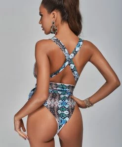 Bellabarnett Paige Snake Printed Swimwear CLOTHING