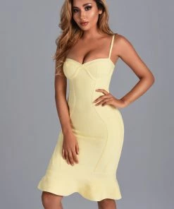 Bellabarnett Blake Mini Cocktail Dress - Yellow